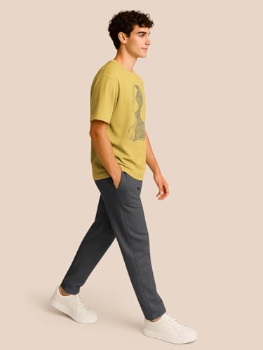 Image of BULLMER Trendy Half Sleeve Oversized Cotton Blend Crew Neck Tshirt for Men - Pack of 2