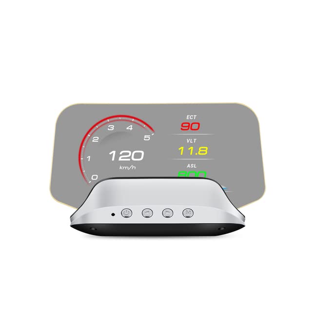 For Car - Head-up Display - C3 Best HUD Car Head Up Display Digital Speed Projector Security Alarm Updated Version Oil Temp. Turbo Pressure (c3 hud from Rusiann)