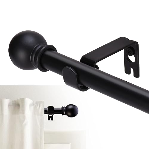 GXOACKJ Curtain Rods for windows 66-120 inch, 5/8 inch Decorative Matte Black Splicing Heavy Duty...