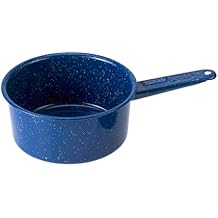 GSI Outdoors 2 qt Sauce Pan | Enameled Steel Sauce Pan for Camping, Cabin and Farmhouse Kitchen