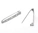 Housweety 50 Silver Tone Brooch Back Bar Pins Findings 45x5mm
