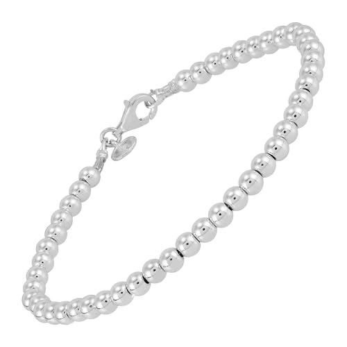 Silpada 'Falling Water' Sterling Silver Hematite Beaded Bracelet, 8" (4mm)