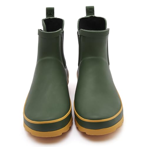 Image of SWIFTFROG Rain Boots for Women - Waterproof Ankle Garden Shoes Anti-Slipping Floral Printed Rainboots for Ladies Stylish Light Ankle Rain Shoes, Women's Rain Footwear