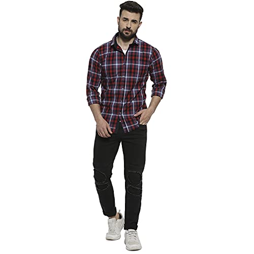 Image of Campus Sutra Men's Cotton Regular Fit Button Down Shirt