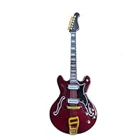 CRAFTED WITH PRECISION: This 10in/25cm wooden Miniature guitar with plastic and metal details includes a display stand, making it perfect for showcasing. Each order contains a handmade mini guitar, stand, display box, and artist name plate with 2 acr...