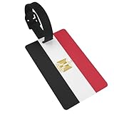 Etiquetas de equipaje con la bandera de Egipto, bolsas