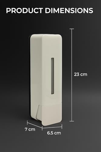 Image of Bath Craft by BATH GURU Wall Mounted Liquid Soap Dispenser for Wash Basin, 350Ml, ABS Plastic, White, Dispenser Pump for Bathroom Kitchen Sink