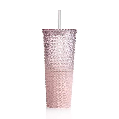 SEDLAV Pink Textured Tumbler: Reusable, 26 fl oz - Stylish Hydration for Any Occasion! Enjoy your favorite drinks in this chic, Exclusive tumbler with a unique texture.