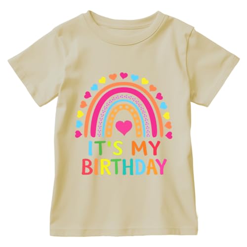 Birthday Girl Shirt 2nd 3rd 4th 5th 6th 7th Girls Birthday Tshirts Cotton Short Sleeve Tee Tops Outfit