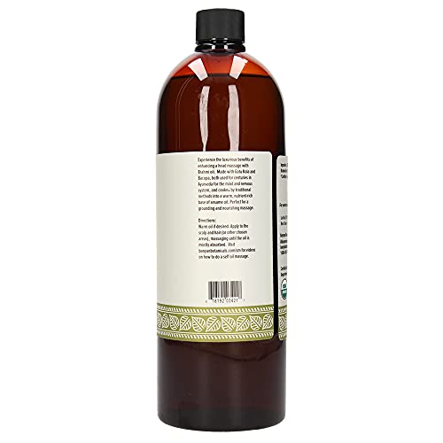Banyan Botanicals Brahmi Oil With Sesame Base - Usda Certified Organic - Ayurvedic Skin & Hair Oil With Gotu Kola & Bacopa - Calms The Mind #TOP1