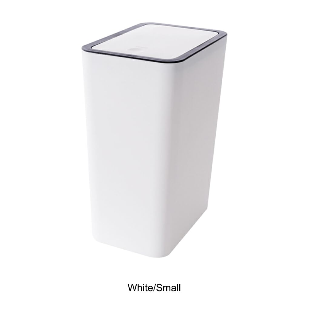 Amazon｜ノーブランド品 スリムな長方形のゴミ箱 - 大容量のバスルーム