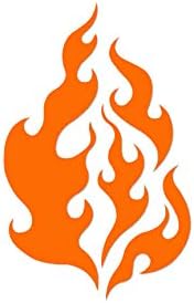 Miniatura 7 de Fire Flames Art - Vinilo adhesivo de 5.75 x 9.25 pulgadas, color rojo