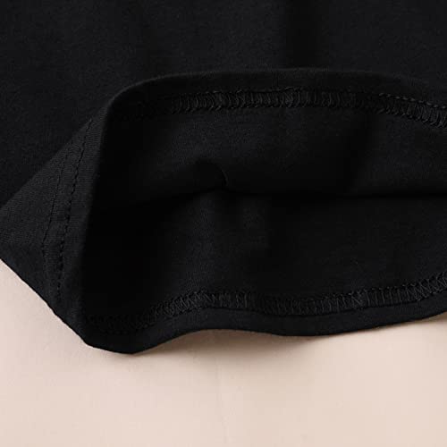 Qvkarw Camiseta infantil unissex de manga curta com estampa de letras de algodão para primavera e ve