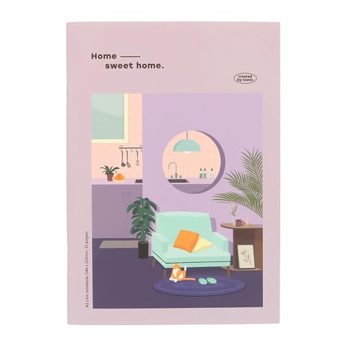 ハル・A5・横罫ノート アイコニック Sweet_home ICO-NB01-B
