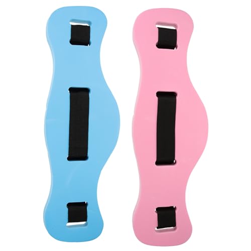 2pcs Swim Waist Belt Buoyancy Floaties Device for Back Float Training Aid for Beginners Enhance Swimming Skills Techniques Blue Pink Colors