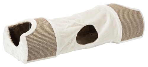 Trixie 43004 Kratztunnel, 110 × 30 × 38 cm, lichtgrau/braun/taupe