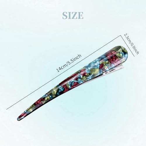 Dizila 6 Pieces Long Big Acrylic Alligator Hair Clips (6PCS S1)