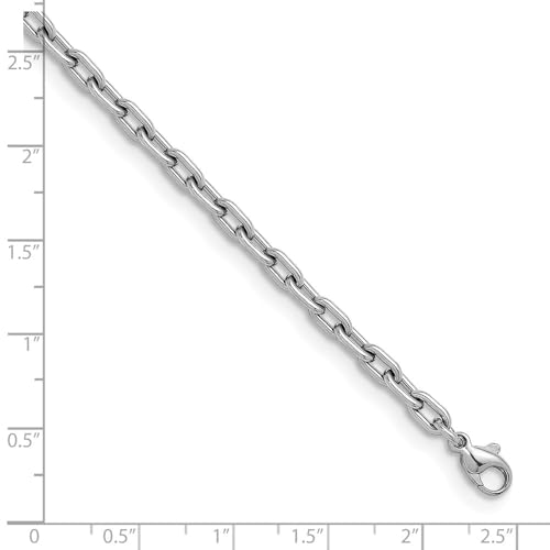 Diamond2Deal Platinum Polished 4.7mm Solid Cable Chain Necklace 18" to 30" Neck Jewelry Men, 74.02 gram3