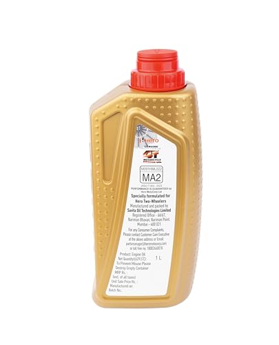 Image of Hero MotoCorp Genuine 4T Plus 20W-40 Engine Oil for Bikes (1000 Ml) Api Sn and Jaso Ma2 Certified| Advanced Fuel Saving Technology| Specially Formulated for Hero Motorcycles