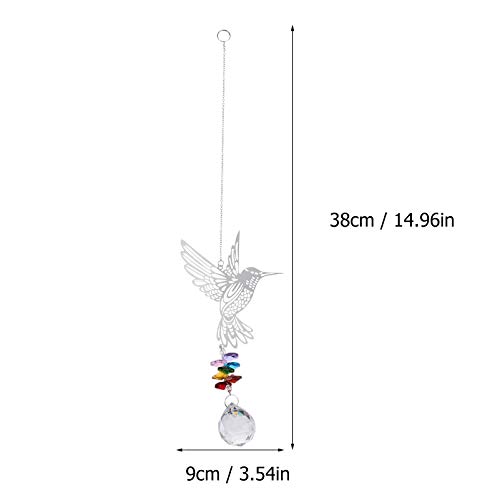 Hemoton 2Pcs Hummingbird Cristais Enfeites Sun Catcher Presentes Sazonais Claro Pendurado Ornamento