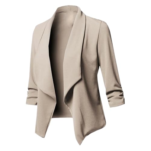 Womens Casual Blazers Business Casual Suit Jackets Open Front Long Sleeve Tops Slim Fit Coat Work Office Blazer