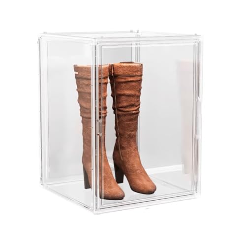 PA-DABAOO Grandes Boîtes De Rangement Pour Bottes, Vitrine En Acrylique, Rangement Transparent Empilable Pour Baskets, Bac À Chaussures, Vitrine Avec...