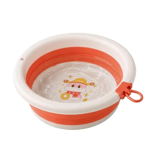 Babyholic Foldable Baby Wash Basin with Drain Plug and Hanging Handle, 3000 ml Collapsible Bath Bowl for Baby Care and Travel-image-49