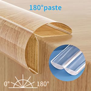 Image of Ducki 6-Square Silicone Wall Protector for Door Handle and Furniture Accessories Self Adhesive Bumper Guard Stopper Pads (3-Meter Corner Safety, 3-Meter Corner Safety)
