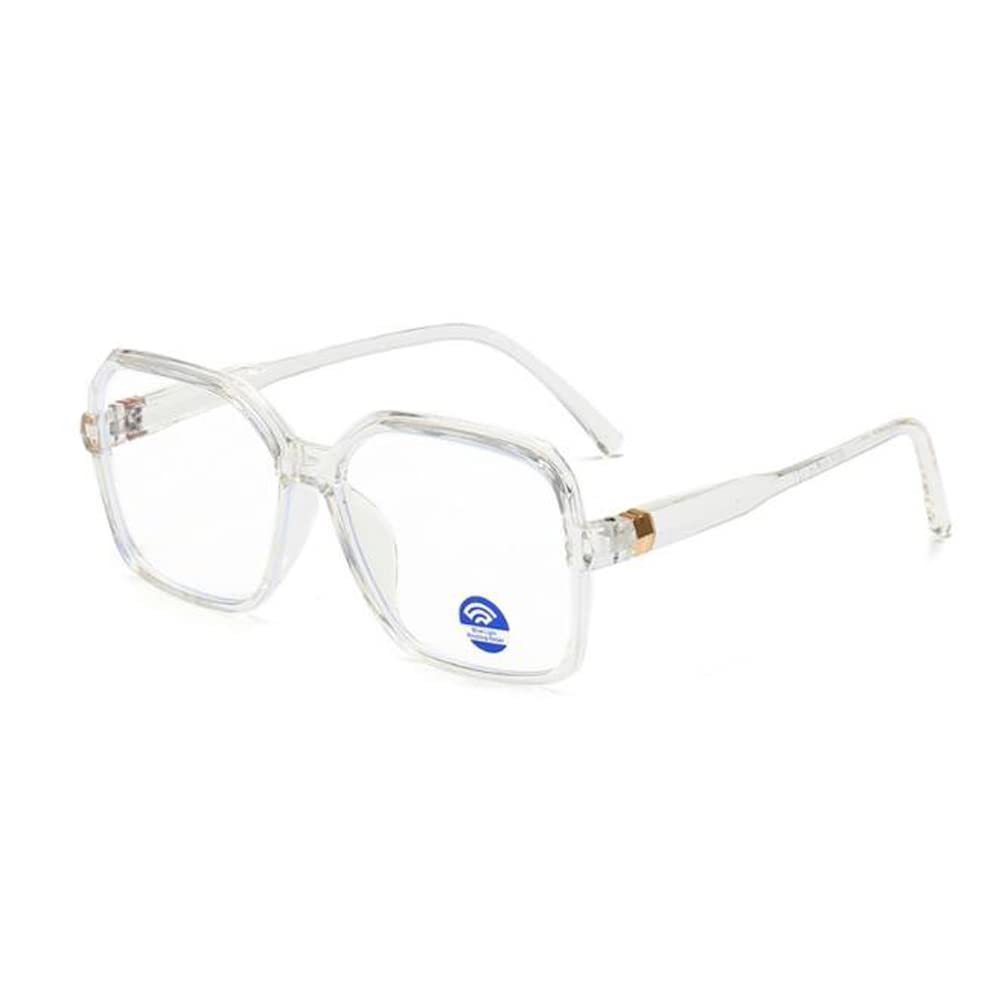 Khaki Anti-blue Light Literary Youth Glasses Square Large Frame Anti-computer Radiation Comfortable Frame Glasses Transparent