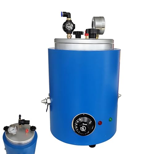 Inyector de cera de 2 l con doble boquilla y control digital para joyería 2