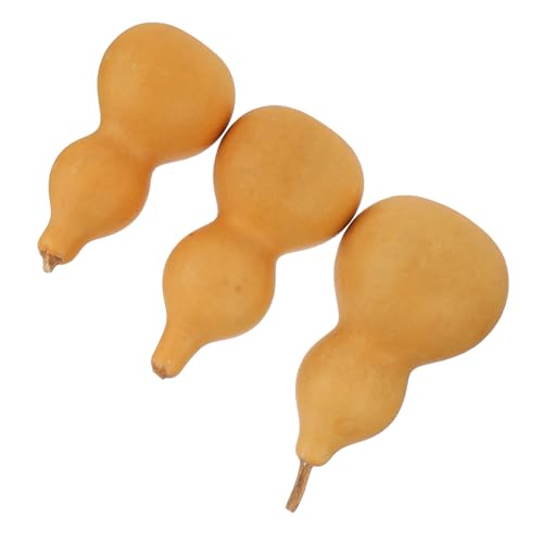 MOTHNUR 3pcs Natural Gourd Decoration Handmade Ornamental Craft for Home Office Feng Shui Symbol of Prosperity Peace and Wealth Traditional DIY Display