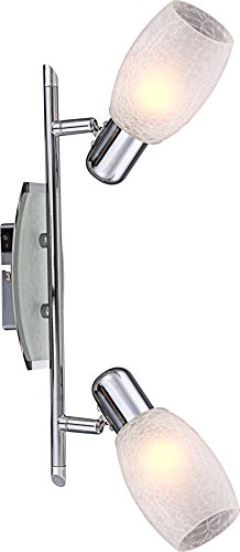 Preisvergleich Produktbild Traditionelle Strahler chrom Glas CRACKLE Globo CYCLONE 54917-2