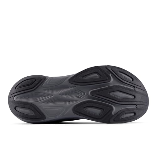 New Balance New Balance Men's Fresh Foam X More V6 Running Shoe, Black/Castlerock/Black Metallic, 12 M