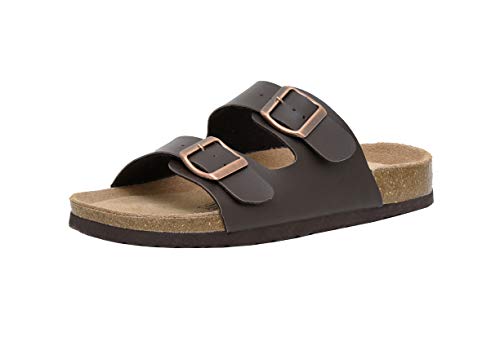 CUSHIONAIRE Lane Cork Slide Women's Sandals, Comfortable Sandals for Women, Brown Nappa 9 by CUSHIONAIRE - Used condition - Image 9