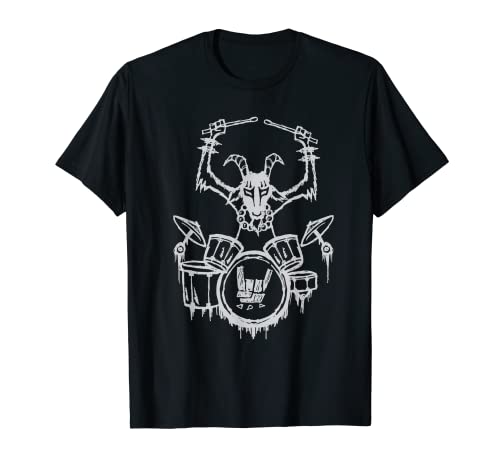 Cabra de batería de metal resistente, regalo de batería Camiseta