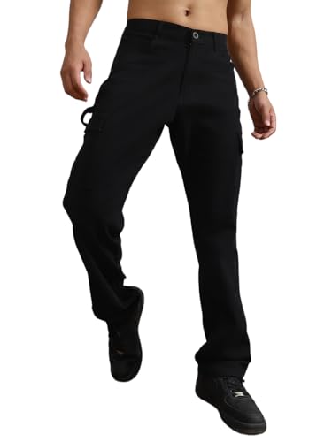Image of Hubberholme Men Smart Casual Summer Cotton Loose Fit Mid-Rise Trousers 65