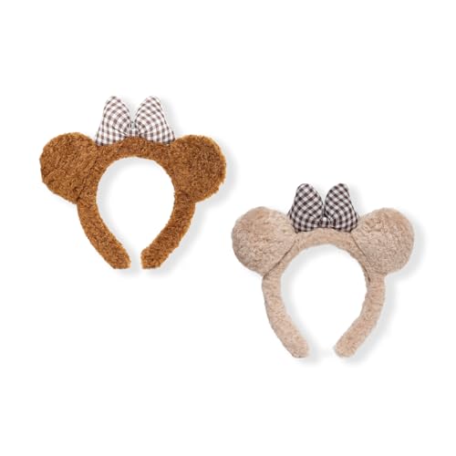Image of Radhu & Kabby Teddy Bear Hair Band for Girls Kids | Cute Girls Hair Accessories | Teddy Ears Head band with Checkered Bow | Hairbands For Kids Girl | Kids hair Accessories, Fun Hair Bands (1 Pc)
