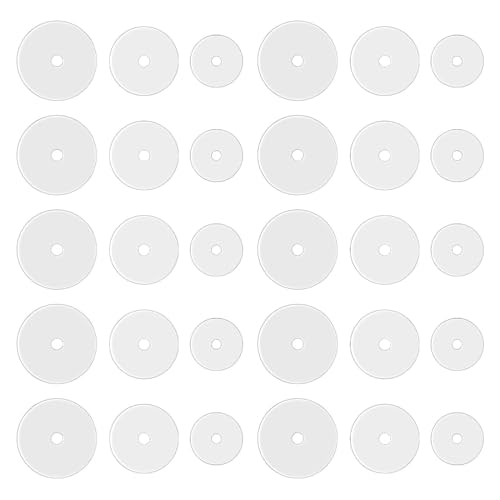 GNALIA Dischi Per Piercing In Silicone 30 Pezzi Trasparenti 5/7/9
