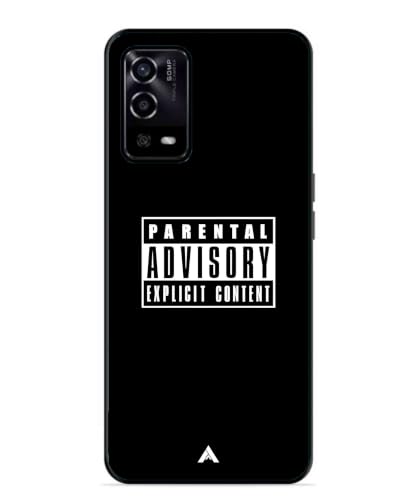 Image of Premium Explicit Case for Oppo A55 Soft-Touch Metal TPU Back Cover, Shockproof, Designer, Aesthetic Mobile Phone Case (Glossy Finish)