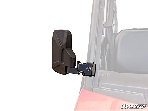 SuperATV Formed Cage Side View Mirror for 2016+ Can-Am Defender HD 5/8 / 10 / Max | Does Not work with Front Windshield or Cab Models | Comes with 2 Mirrors and Mounting Brackets