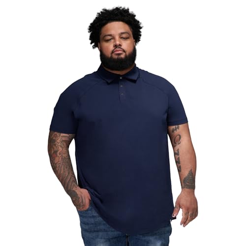 STRONGSIZE Mens Big & Tall Polo Shirt – Premium Stretch Cotton Polo for Men with Metal Snap Buttons2