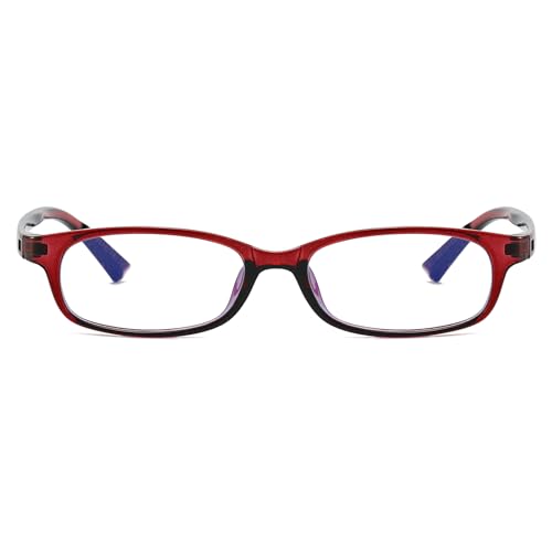 Image of Trendy Rectangular Glasses for Women Men Narrow Square Blue Light Blocking Fake Eyewear Y2K Cosplay Glasses