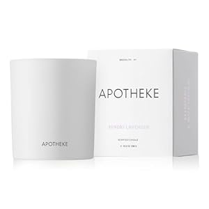 Apotheke Luxury Scented Candles for Home, Hinoki Lavender – Aromatherapy Jar Candle with Soy Wax Blend