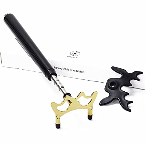 Collapsar Retractable Billiards Pool Cue Stick Bridge With Removable Metal Bridge Head,Billiards Pool Cue Accessory For Pool Table #TOP1