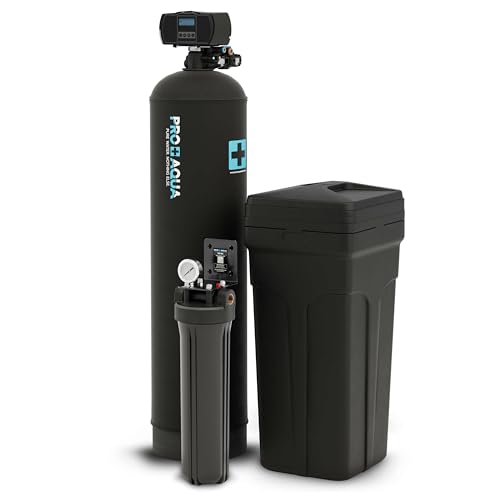 PRO+AQUA PRO-SCI-S45E Whole House Water Filter & Softener Bundle | 45,000 Grain Capacity | Removes Chlorine, Sediment, VOCs, Calcium & Magnesium | Ideal for 3–4 Bathrooms | High-Flow, Heavy-Duty
