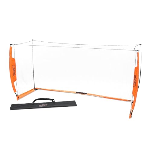 Bownet Portable Soccer Goal with Bow Poles & EAS Net USSF Regulation Training Goal Indoor & Outdoor Steel Frame Fast Setup Ground Stakes & Carry Bag Included - 4x8 Feet
