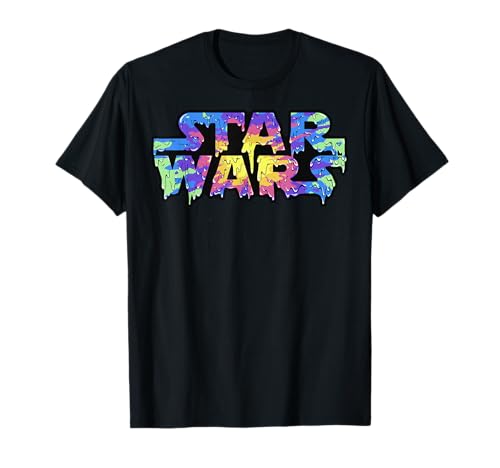 T-shirt Star Wars imprimé logo fluide coloré en coton doux premium