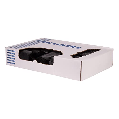 Image of Heritage Linear Low-Density Can Liners, 30 Gal, 0.5 Mil, 30 inch X 36 inch, Black, 250 /carton