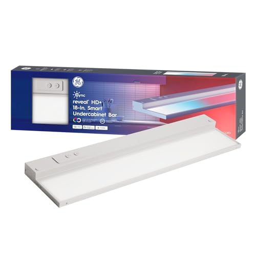 Cync GE Reveal HD+ Smart Undercabinet Light Fixture, Color Changing Undercab Light, Smart Wi-Fi Kitchen Light, Works with Alexa and Google Home, Christmas Gifts for Men, Holiday Gift for Women, 18 in