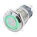 LED Metal Push Button Switch, 12-22mm, IP65 Waterproof, Self-cerveset, eable 3-220V (Blue 9-30V(12V) 16mm Self Reset)